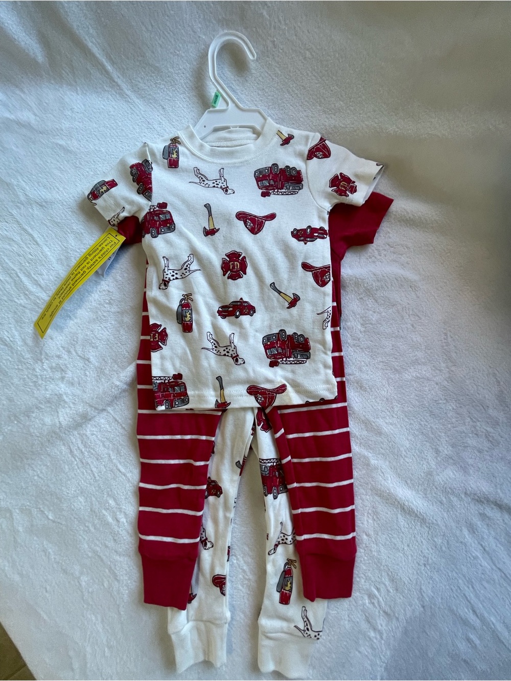 Carter's Red and White Firetruck Kids Pajama Set